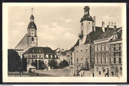 AK Schmölln i. Thür., Kirche und Rathaus