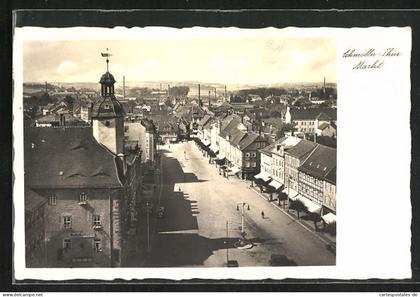 AK Schmölln, Markt aus der Vogelschau