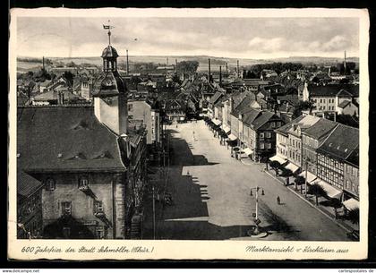 AK Schmölln /Thür., Marktplatzansicht vom Kirchturm aus