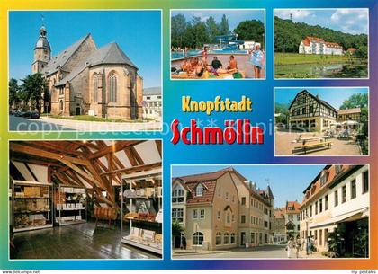 Schmoelln Thueringen Kirche Freibad Aussichtsturm Knopfmuseum
