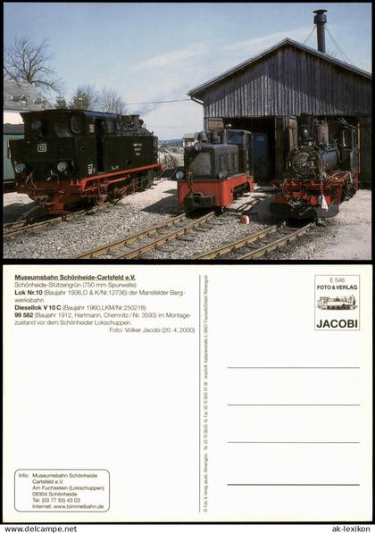 .Sachsen Loks am Lokschuppen der Museumsbahn Schönheide-Carlsfeld 2000