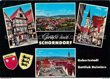 Schorndorf Wuerttemberg Geburtsstadt Gottlieb Daimlers Altstadt Fachwerkhaeuser