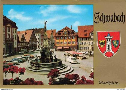 Schwabach Bayern Marktplatz Brunnen Altstadt