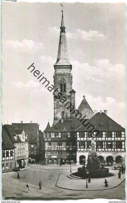 Schwabach - Rathaus - Schöner Brunnen - Foto-Ansichtskarte