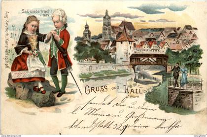 Gruss aus Hall - Litho