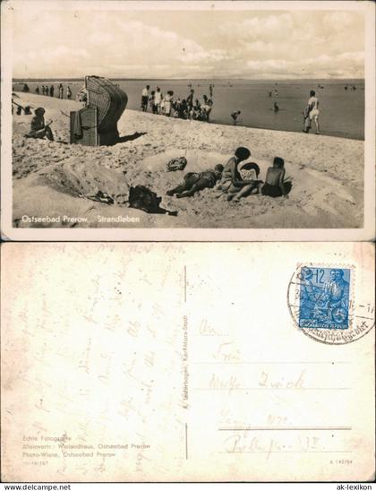 Ansichtskarte Prerow Strandleben 1954