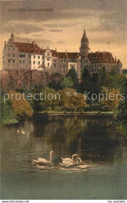 Sigmaringen Schloss Sigmaringen Schwanenteich