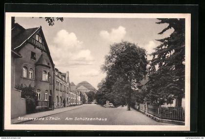 AK Sömmerda i. Thür., Strassenpartie Am Schützenhaus