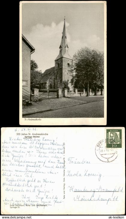 Ansichtskarte Springe St. Andreaskirche 1962