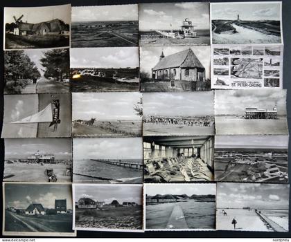 DEUTSCHLAND ETC. ST. PETER-ORDING, 65 fast nur verschiedene Ansichtskarten aus den Jahren 1950-60