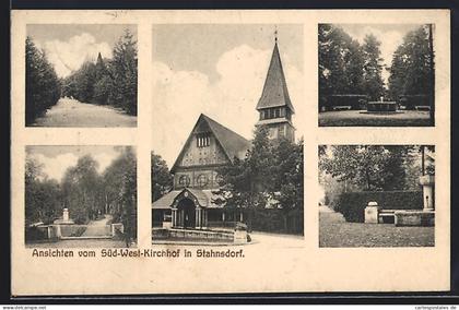 AK Stahnsdorf, Ansichten vom Süd-West-Kirchhof