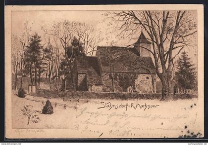 Künstler-AK Stahnsdorf /Kl. Machnow, Kirche