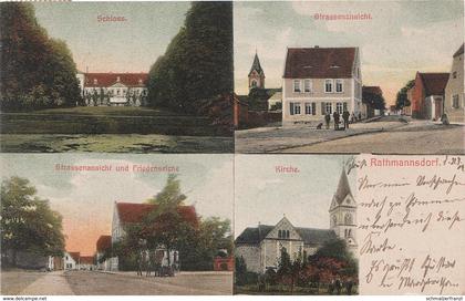 AK Rathmannsdorf Kirche Schloß Friedenseiche a Staßfurt Neundorf Ilberstedt Güsten Hohenerxleben Löbnitz Gröna Bernburg