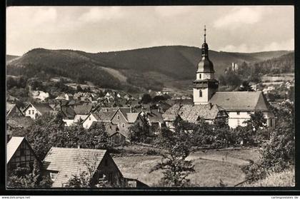 AK Steinbach-Hallenberg /Thür., Ortsansicht mit Kirche