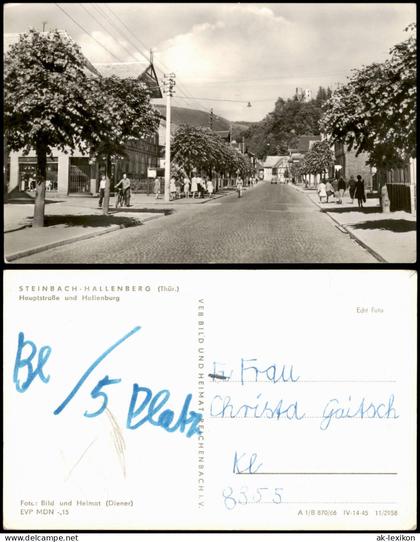 Ansichtskarte Steinbach-Hallenberg Haupstraße 1966