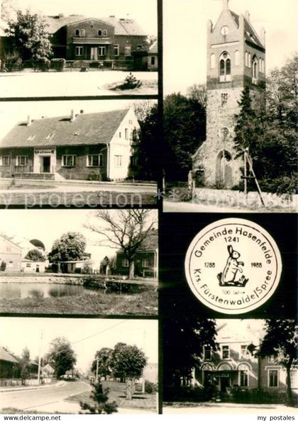 Hasenfelde Ortsansichten Gaststaette Dorfkirche