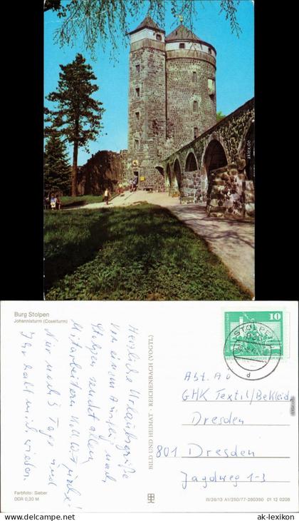 Ansichtskarte Stolpen Burg Stolpen: Johannisturm (Coselturm) g1977