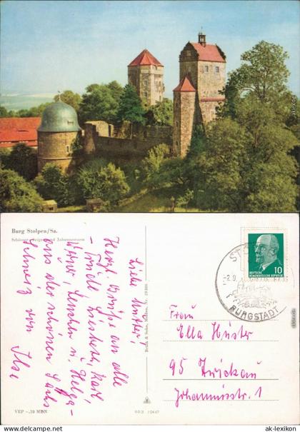 Ansichtskarte Stolpen Burg Stolpen: Nordansicht 1970