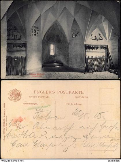 Ansichtskarte Stolpen Schloss Stolpen Sterngewölbe 1912