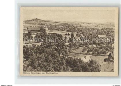 Stolpen Blick vom Erholungsheim mit Burg Stolpen