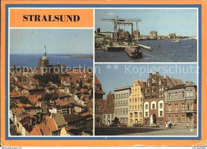 Stralsund Mecklenburg Vorpommern Hafen Ziegelgrabenbruecke Hafen Alter-Markt