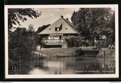AK Straupitz /Spreewald, Gasthaus zur Buschmühle