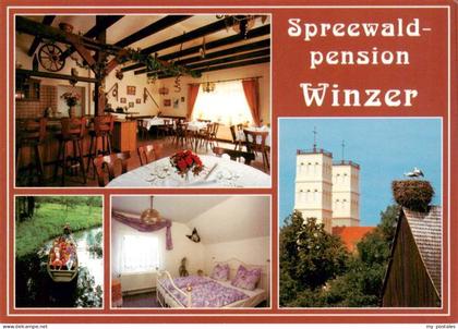 Straupitz Spreewaldpension Winzer Gastraum Kahnfahrt Zimmer Kirche Storchennest