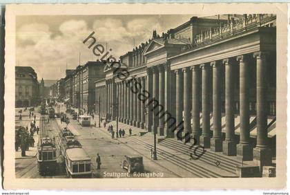 Stuttgart - Königsbau - Strassenbahn - Foto-Ansichtskarte - Verlag Hans Boettcher Stuttgart