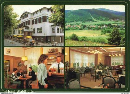 Tabarz Bad Tabarz Hotel Waldhuette Gastraum Bar Landschaftspanorama