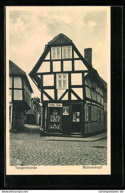 AK Tangermünde, Buhnenkopf, Lange Fischerstrasse
