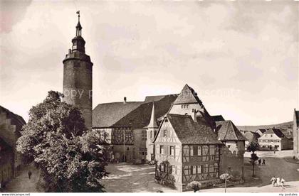 Tauberbischofsheim Schloss Turm Fachwerkhaus Marktplatz
