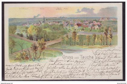 AK (004199) Gruss aus Taucha, gelaufen am 29.11.1898