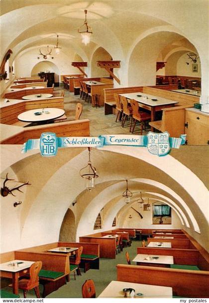 Tegernsee Bayern Schlosskeller Tegernsee Gaststaette Gewoelbe HB-Braeu Holzmoebe