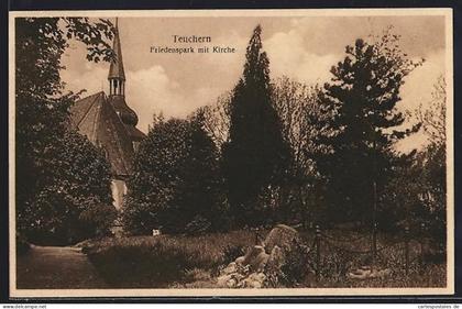 AK Teuchern, Friedenspark mit Kirche
