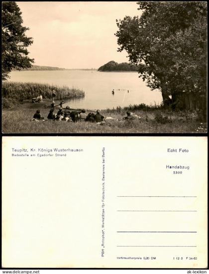 Ansichtskarte Teupitz Badestelle am Egsdorfer Strand 1963