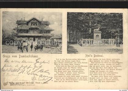 42468844 Thale Harz Dambachshaus Pfeils Denkmal Thale Harz