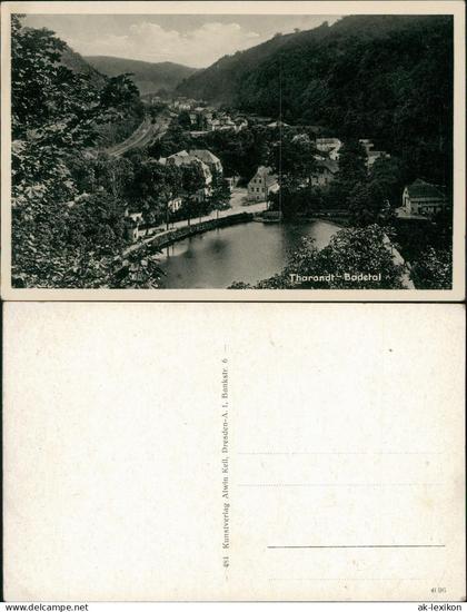 Ansichtskarte Tharandt Panorama-Ansicht Tharandt Badetal 1930