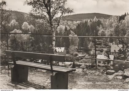 AK Thum Aussichtspunkt Aussicht Bastei Bank a Auerbach Ehrenfriedersdorf Gelenau Geyer Drebach Zwönitz Erzgebirge DDR