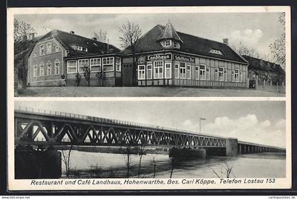 AK Hohenwarte, Restaurant und Café Landhaus, Bes. Carl Köppe, Brücke
