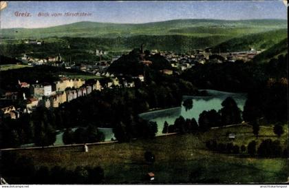 CPA Greiz im Vogtland, Panorama vom Hirschstein