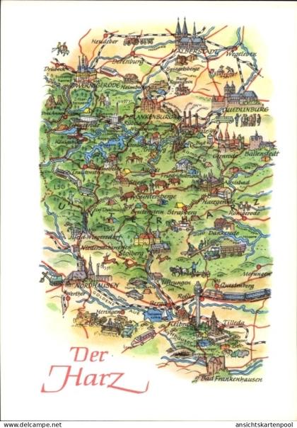 Landkarten CPA Nordhausen am Harz, Unterharz, Blankenburg, Wernigerode, Quedlinburg, Halberstadt
