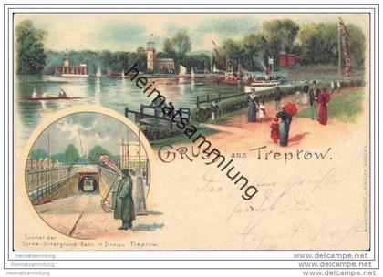 Gruss aus Treptow - Tunnel der Spree-Untergrund-Bahn in Stralau-Treptow