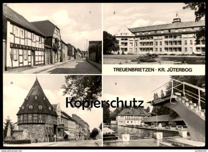 ÄLTERE POSTKARTE TREUENBRIETZEN VOGELSANGSTRASSE KREISKRANKENHAUS HEIMATMUSEUM BAD cpa postcard Ansichtskarte AK