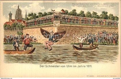 Ulm Donau Der Schneider von Ulm beim Abflug