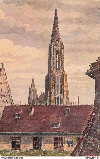 Ulm Donau Muenster Kuenstlerkarte J. Marschall Kat. Ulm