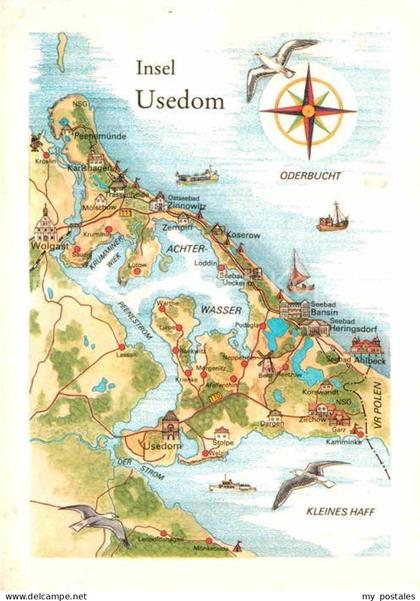 Usedom Inselkarte
