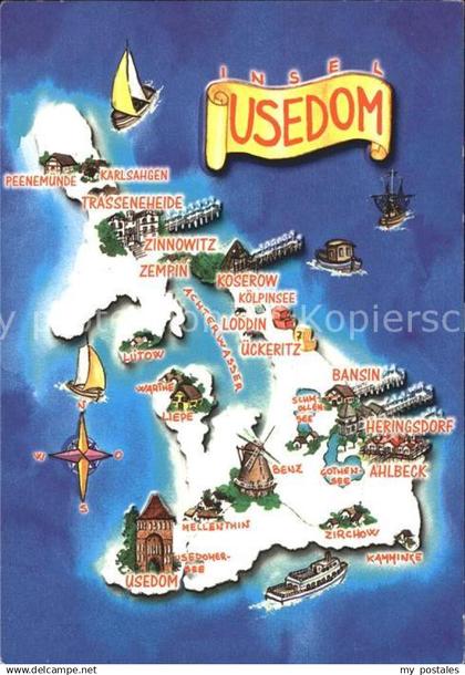 Usedom Landkarte