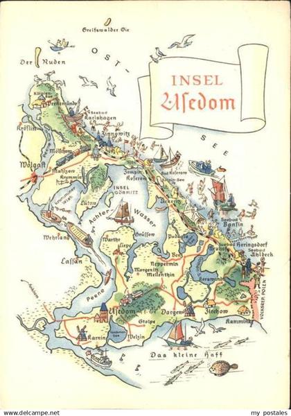 Usedom Landkarte
