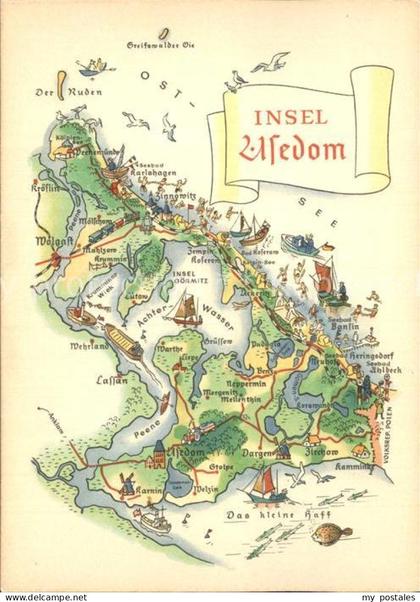 Usedom Landkarte Insel