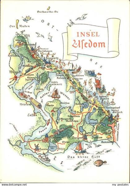 Usedom Landkarte Insel